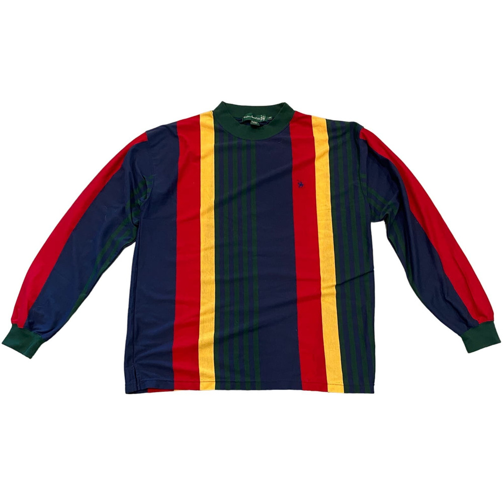 Vintage Knights of the Round Table Stripe Long Sleeve Shirt Men's XL